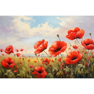 Red Poppies Painting Wall Art